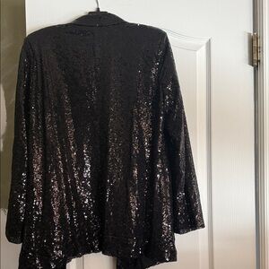 Elegant Black Sequin Blazer NWOT